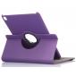 360 Degree Rotating Folio Jeans Cloth Skin PU Leather Case for 9.7-inch iPad Pro - Purple