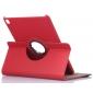 360 Degree Rotating Folio Jeans Cloth Skin PU Leather Case for 9.7-inch iPad Pro - Red