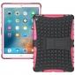 Heavy Duty Dual Layer Hybrid ShockProof Case Cover with Kickstand For iPad Pro 9.7inch - Hot pink