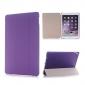 Ultra-Slim Transparent Plastic And PU Leather Smart Cover for iPad Pro 9.7 inch  - Purple