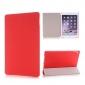 Ultra-Slim Transparent Plastic And PU Leather Smart Cover for iPad Pro 9.7 inch  - Red