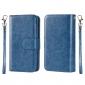 2 in1 Magnet Detachable Removable Cards Cash Slots Leather Case for iPhone 5/5s/SE - Dark Blue