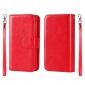 2 in1 Magnet Detachable Removable Cards Cash Slots Leather Case for iPhone 5/5s/SE - Red