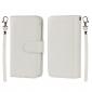 2 in1 Magnet Detachable Removable Cards Cash Slots Leather Case for iPhone 5/5s/SE - White