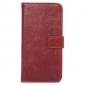 Crazy Horse Pattern Wallet Flip Stand PC+PU Leather Case Cover For iPhone SE 2020 / 7 4.7 inch - Wine Red