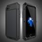 Full-Body Aluminum Metal Cover & Tempered Glass Screen Protector Case for iPhone SE 2020 / 7 - Black