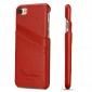 Genuine Lichee Leather Wallet Case Card Slot Slim Cover Skin For iPhone 7 Plus 5.5 inch - Red