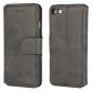 Matte Frosted Leather Flip Stand Wallet Case for iPhone 7 Plus 5.5 inch - Black