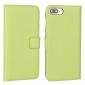 Real Genuine Leather Side Flip Wallet Case Cover for iPhone SE 2020 / 7 4.7 inch - Green