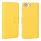 Real Genuine Leather Side Flip Wallet Case Cover for iPhone SE 2020 / 7 4.7 inch - Yellow