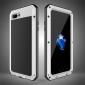 Shockproof Aluminum Metal Cover & Gorilla Glass Screen Protector Case for iPhone 7 Plus - White