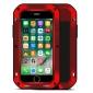 Shockproof / Dust Proof Gorilla Glass Aluminum Metal Case Cover for iPhone 7 Plus - Red
