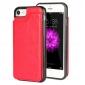 Fashion TPU Leather Credit Card ID Holder Wallet Case Cover for iPhone SE 2020 / 7 4.7 inch - Red