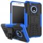 Tough Rugged Dual Layer Shockproof Kickstand Protective Case for Motorola Moto G5 Plus - Blue