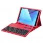 Detachable Bluetooth Wireless Keyboard Stand Leather Case for Samsung Galaxy Tab S3 9.7 T820 - Red