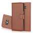 Genuine Leather Wallet Flip Cover Case Card Holder for Samsung Galaxy S8 - Brown