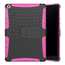 Rugged Armor Shockproof Dual Layer Protective Kickstand Case For Apple iPad 9.7 (2017) - Hot pink