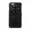 Crocodile Grain Genuine Cowhide Leather Back Cover Case for iPhone SE 2020 / 7 4.7 inch - Black