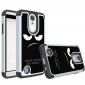 Tough Protective Rubber Bumper Shockproof Hybrid Phone Case For LG Aristo / LG K8 2017 - White&Black