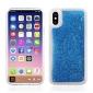 Bling Quicksand TPU Back Case Cover for iPhone X - Blue