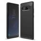Carbon Fiber Brushed Shockproof TPU Rubber Case For Samsung Galaxy Note 8 - Black