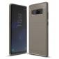 Carbon Fiber Brushed Shockproof TPU Rubber Case For Samsung Galaxy Note 8 - Grey