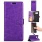Crazy Horse PU Leather Case Flip Card Slot Wallet For Samsung Galaxy Note 8 - Purple