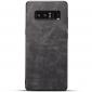 Leather Ultra Slim Hard Back Case Cover for Samsung Galaxy Note 8 - Dark Grey