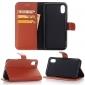 Lichee Pattern PU Leather Protective Cover Case for iPhone X - Brown