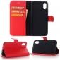 Lichee Pattern PU Leather Protective Cover Case for iPhone X - Red