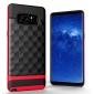 Shock-Absorption Rubber TPU Hybrid Hard Bumper Protective Case for Samsung Galaxy Note 8 - Red