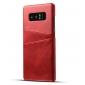 Wallet Credit Card Slots Leather Case Back Cover Skin for Samsung Galaxy Note 8 - Red