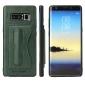 Luxury Genuine Leather Card Slot Back Case Kickstand for Samsung Galaxy Note 8 - Green