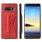 Luxury Genuine Leather Card Slot Back Case Kickstand for Samsung Galaxy Note 8 - Red