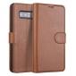 Luxury Litchi Pattern Genuine Leather Flip Case for Samsung Galaxy Note 8 - Brown