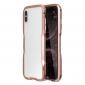 Aluminium Alloy Metal Bumper Case for iPhone XS / X - Rose Gold