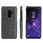 Luxury Oil Wax PU Leather Back Case with 2 Credit Card Slots For Samsung Galaxy S9 - Grey