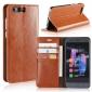 Crazy Horse Genuine Leather Case Flip Stand Card Slot for Huawei Honor 9 - Brown