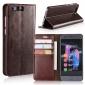 Crazy Horse Genuine Leather Case Flip Stand Card Slot for Huawei Honor 9 - Coffee