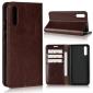Crazy Horse Genuine Leather Case Flip Stand Card Slot  for Huawei P20 - Coffee