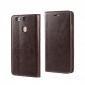 Crazy Horse Genuine Leather Case Flip Stand Card Slot for HUAWEI P9 Plus - Coffee