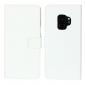 Crazy Horse Magnetic PU Leather Flip Case Inner TPU Cover for Samsung Galaxy S9 - White