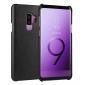 Genuine Leather Matte Back Hard Case Cover for Samsung Galaxy S9 - Black