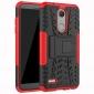 Case For LG K30 / K10 2018 Rugged Armor Defender Kickstand Phone Cover - Red
