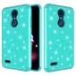 Cases For LG K30 / LG K10 2018 Shock Absorbing Glitter Bling Rubber Protective Case Cover - Teal