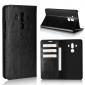 Crazy Horse Genuine Leather Case Flip Stand Card Slot for Huawei Mate 10 Pro - Black