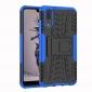 For Huawei P20 Hybrid Armor Shockproof Rugged Bumper Stand Case Cover - Blue
