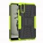 For Huawei P20 Hybrid Armor Shockproof Rugged Bumper Stand Case Cover - Green