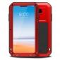 Shockproof Aluminum Metal Super Anti Shake Silicone Protection Case Gorilla Glass for LG G7 / G7 ThinQ - Red