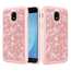 Fashion Glitter Bling Hybrid Dual Layer Protective Phone Cover Case For Samsung Galaxy J7 (2018) - Rose gold